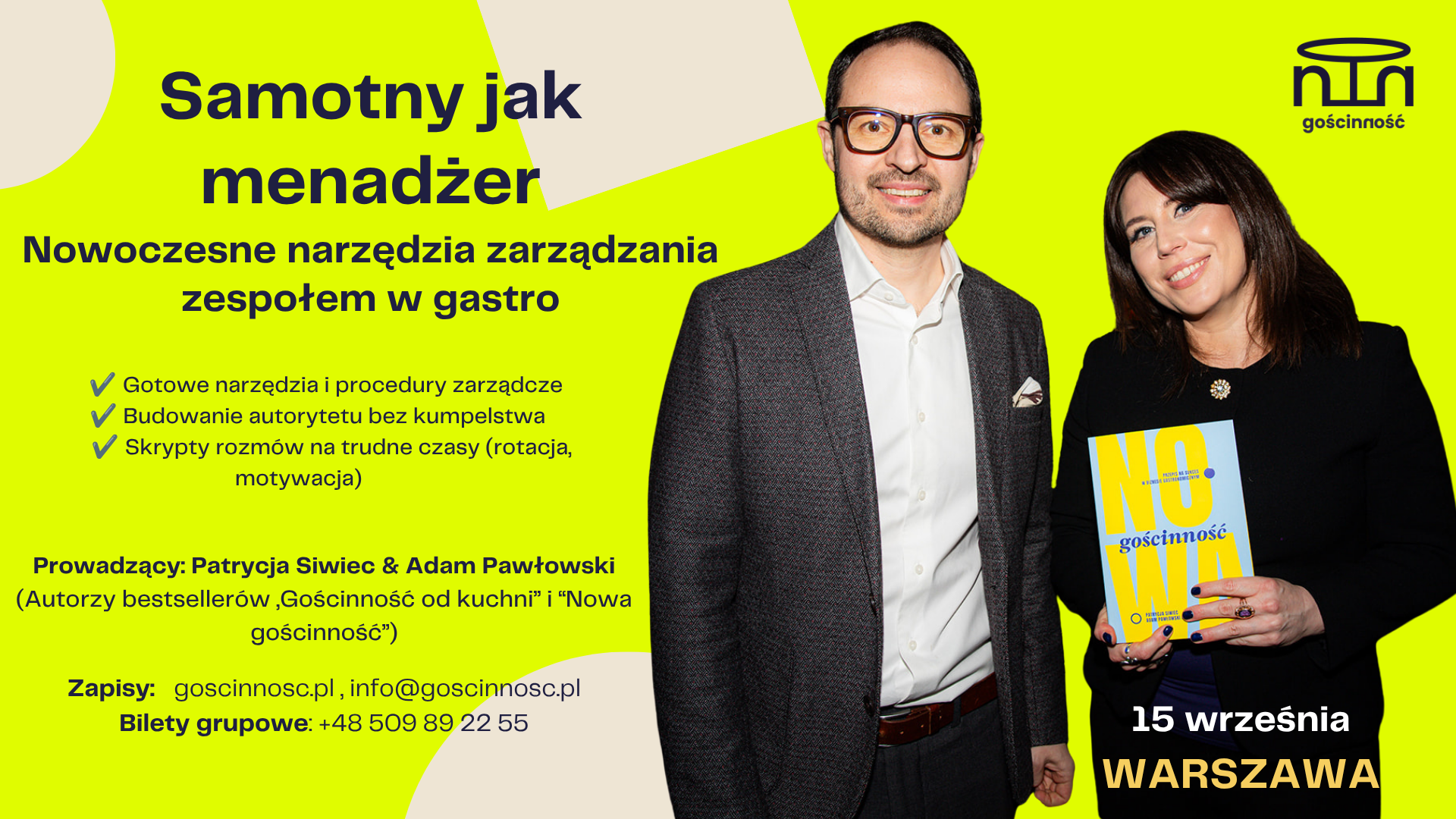 STACJONARNE szkolenie dla kadry menadżerskiej gastronomii w Warszawie